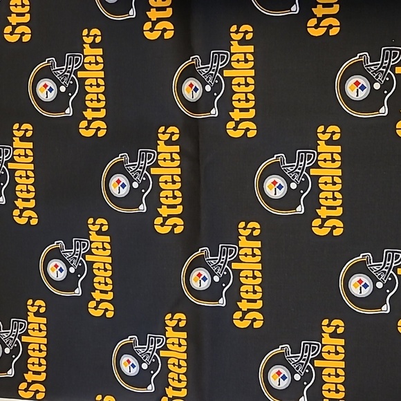 Steelers Fabric, New, 2 pieces totaling 4 Yards, Not Washed - Picture 6 of 8